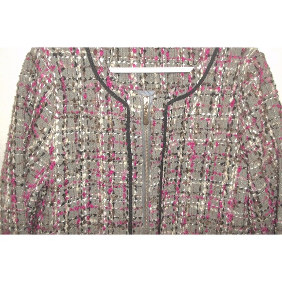 Blu By Blu Girls Tweed Lined Long Sleeve Jacket Blazer Size 12 - Picture 2 of 7